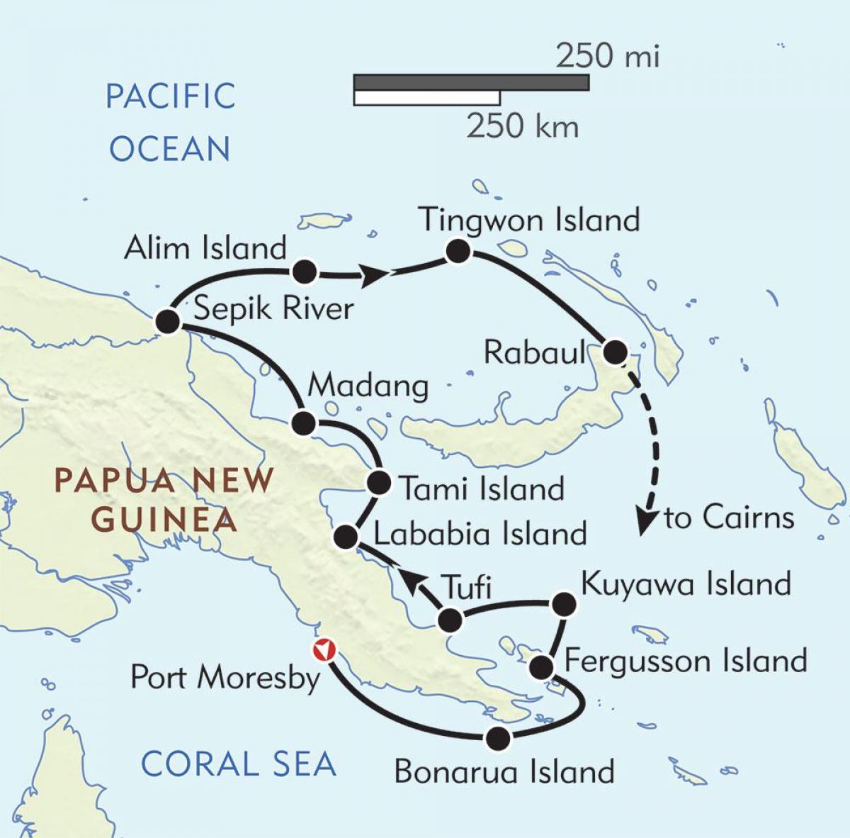 карта на rabaul папуа нова гвинеја
