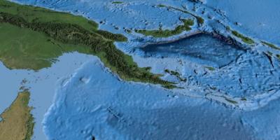 Карта на сателитска мапа на папуа нова гвинеја