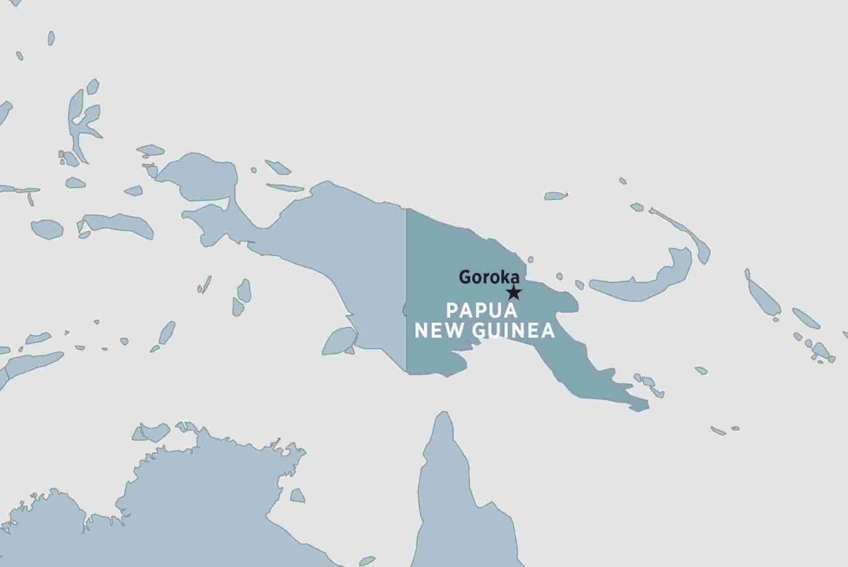 карта на goroka папуа нова гвинеја