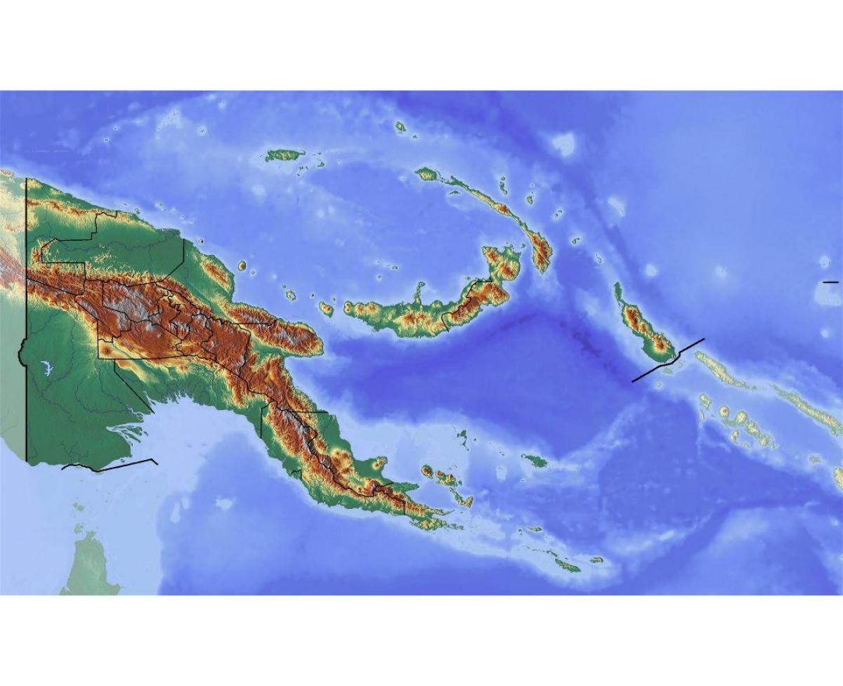 папуа нова гвинеја топографски мапа