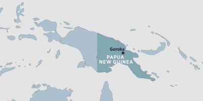Карта на goroka папуа нова гвинеја