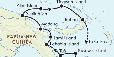 Карта на rabaul папуа нова гвинеја