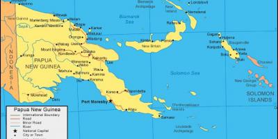Карта на папуа нова гвинеја и околните земји