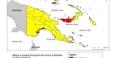 Карта на папуа нова гвинеја маларија