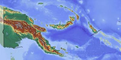 Папуа нова гвинеја топографски мапа